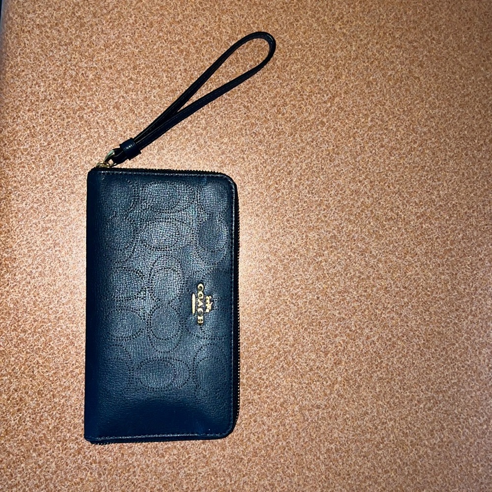 Navy Blue Coach Medium Wallet